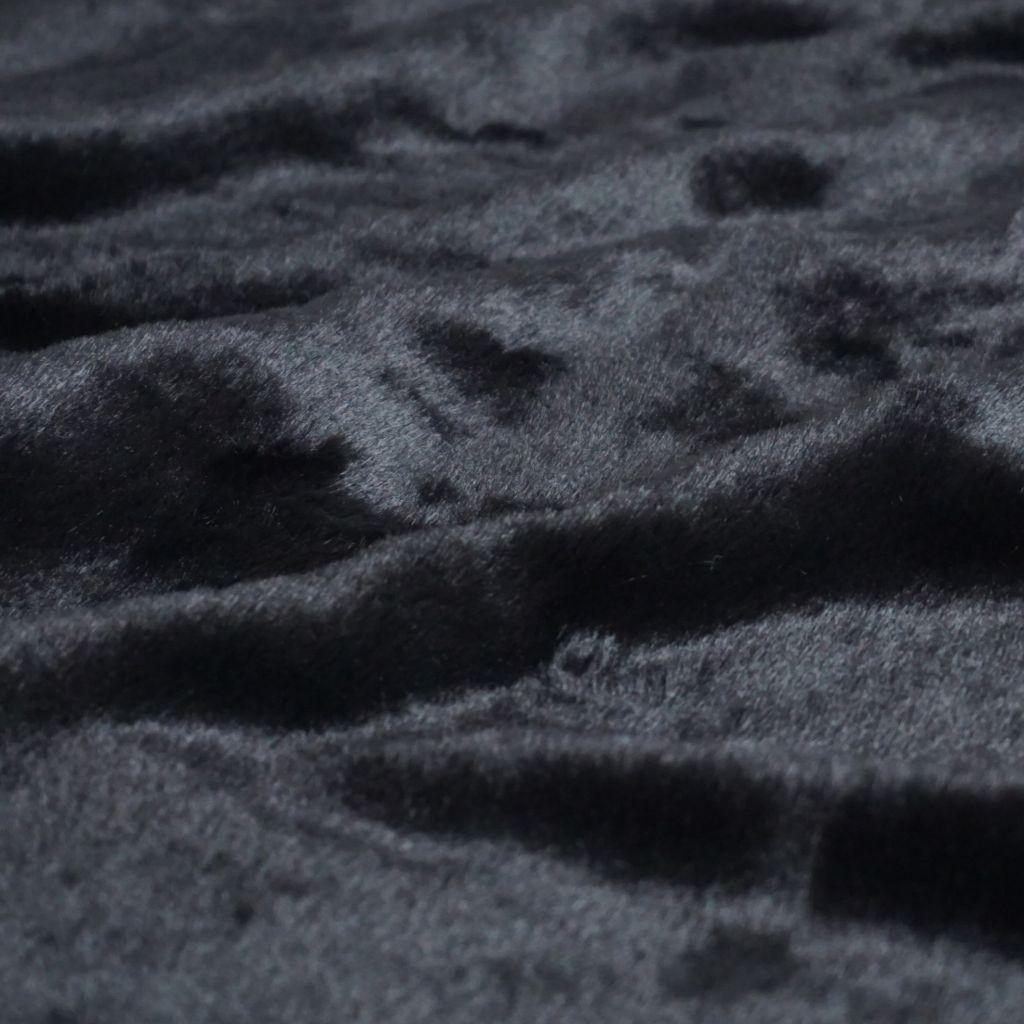 Preview: Fellimitat Kunstfell Fur dick und hochwertig schwarz